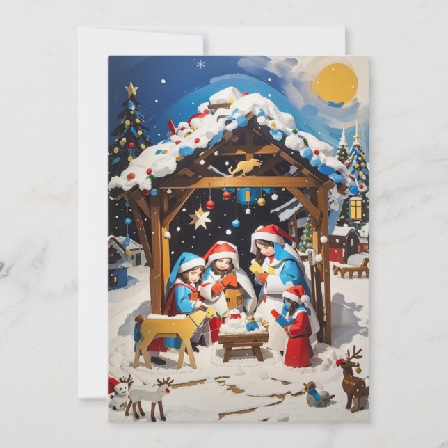 Freundlichkeit: Weihnachts-Grußkarte Feiertagskarte (Vorderseite)