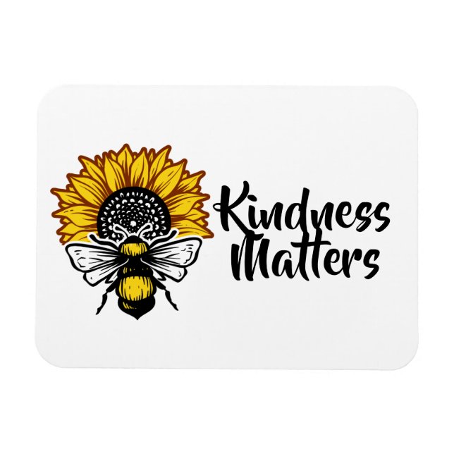 Freundness Matters Sonnenblume Biene Magnet (Horizontal)