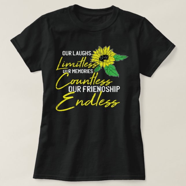 Freundschaft Best Friend Niedlich Sonnenblumen Bes T-Shirt (Design vorne)
