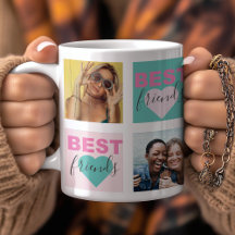 Freundschaft BESTE FREUNDIN Foto Collage Herz