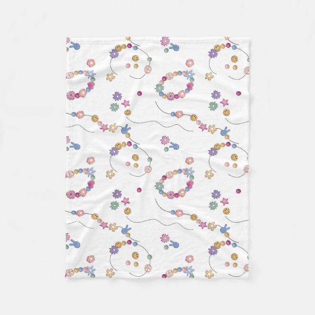 Freundschaft Bracelet Girl Jewelier Muster Fleecedecke (Vorderseite)