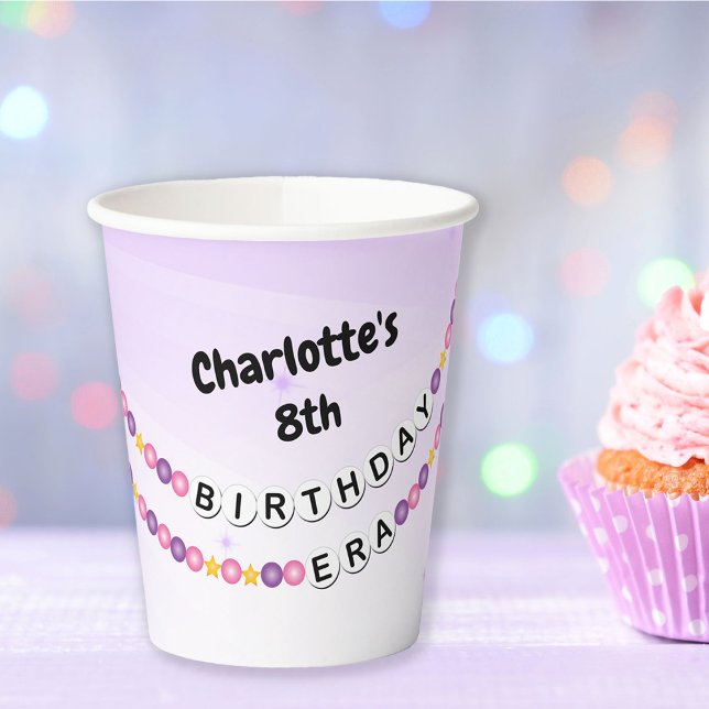 Freundschaft Bracelet Girls Birthday Era Party Pappbecher (Von Creator hochgeladen)