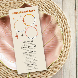 Freundschaft Bracelets Friendsgiving Erntedank Menükarte