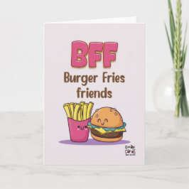 Freundschaft - Burger Fritten Freunde Karte