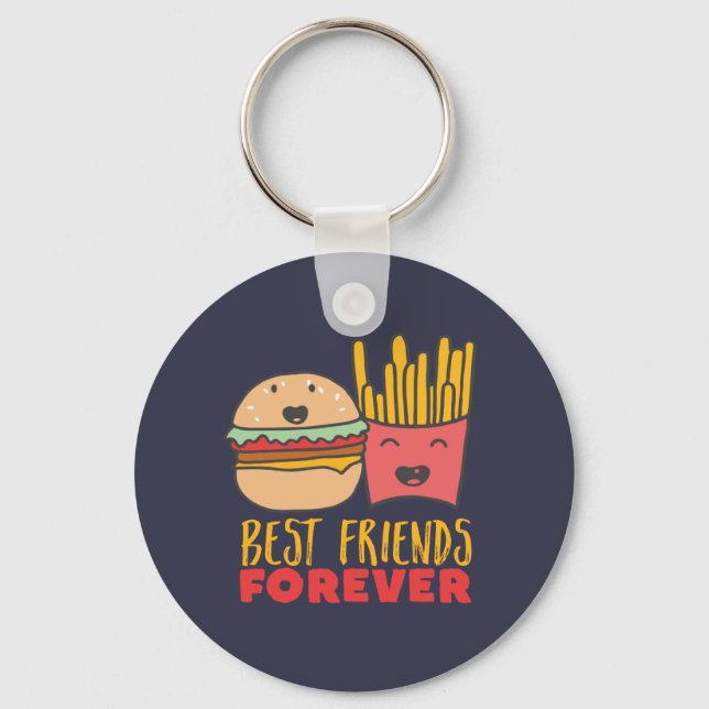 Freundschaft Burger und Freunde Die besten Freunde Schlüsselanhänger (Vorderseite)