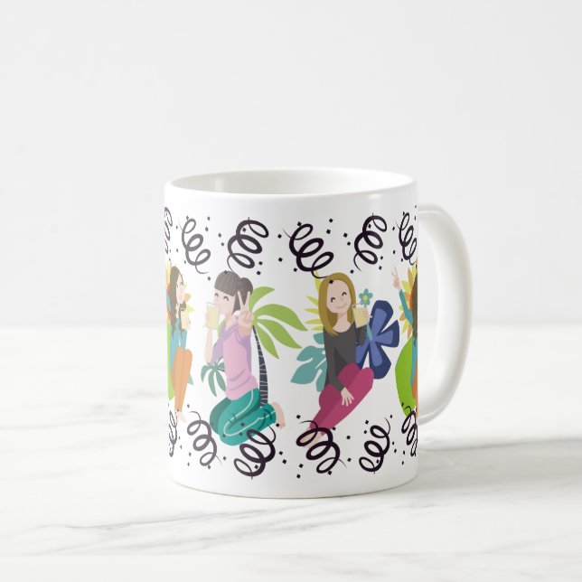 Freundschaft Celebrate Best Friends Kaffeetasse (VorderseiteRechts)