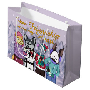 Freundschaft erwärmt das Herz Große Geschenktüte