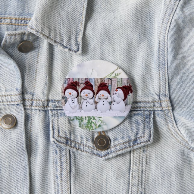 Freundschaft erwärmt einen kalten Tag Button (Beispiel)