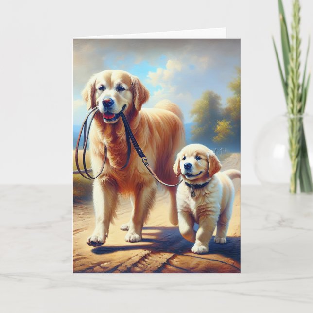 Freundschaft Golden Retrievers Karte (Vorderseite)