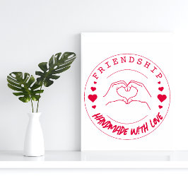 Freundschaft Handgefertigt mit Liebe Stempel –