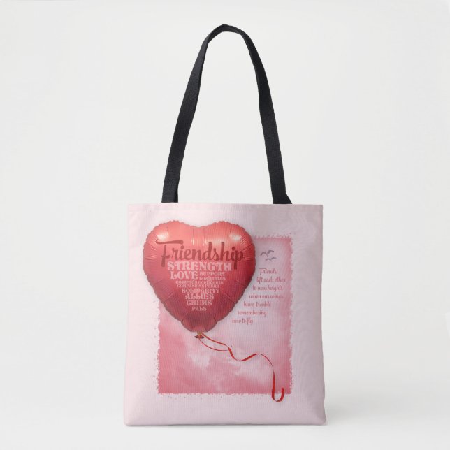 Freundschaft Heart Balloon Tasche (Vorderseite)