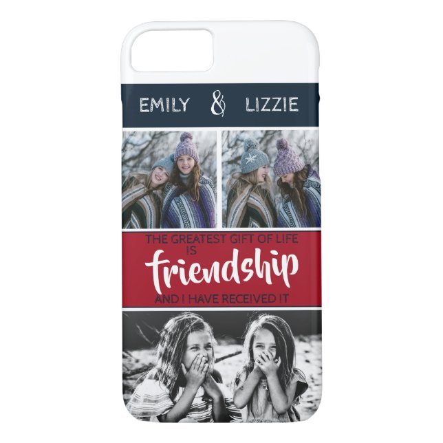 Freundschaft inspirierende beste Freundin mit Name Case-Mate iPhone Hülle (Rückseite)