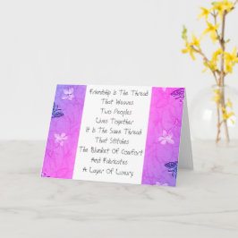 Freundschaft ist das Thema Karte