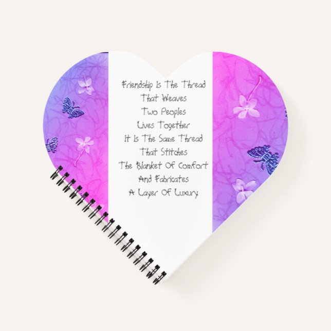 Freundschaft ist das Thema Notizbuch (Vorderseite)