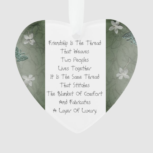 Freundschaft ist das Thema Ornament (Vorderseite)