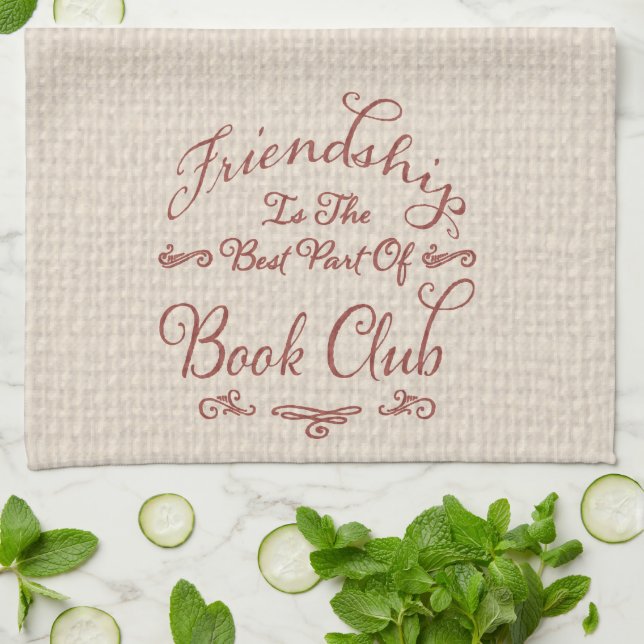 Freundschaft ist der beste Teil des Buchclubs Geschirrtuch (Gefaltet)