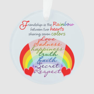 Freundschaft ist der Regenbogen BESTE FREUNDIN Ornament