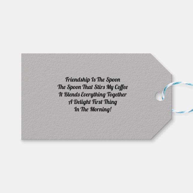 Freundschaft ist der Spoon Geschenkanhänger (Vorderseite (Horizontal))