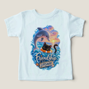 Freundschaft ist ein Lebensretter Delphin & Kätzch