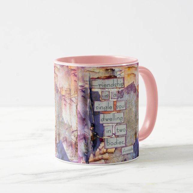 Freundschaft ist ein Single Soul Tasse (VorderseiteRechts)