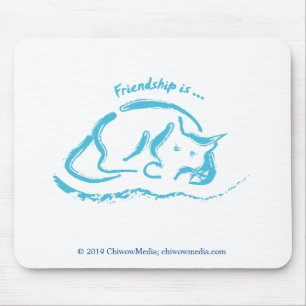 Freundschaft ist eine Katze Mousepad