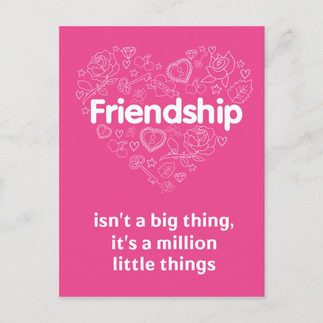 Freundschaft ist eine Million Dinge niedliches Zit Postkarte (Vorderseite)