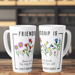 Freundschaft ist Loyalität, Vertrauen, Ehrlichkeit Milchtasse