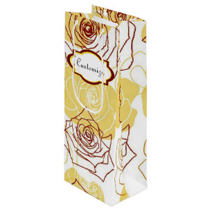 Freundschaft & Joy Yellow Roses Weinbeutel Geschenktüte Für Weinflaschen