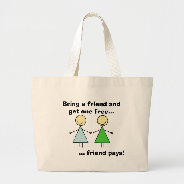 Freundschaft Jumbo Stoffbeutel (Vorne)