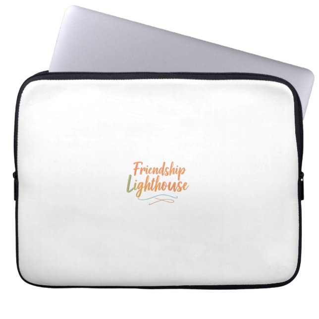 Freundschaft Lighthouse Laptopschutzhülle (Vorderseite)