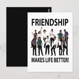 Freundschaft macht das Leben besser Freundschaft Postkarte
