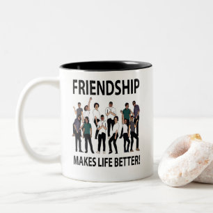 Freundschaft macht das Leben besser Freundschaft Zweifarbige Tasse