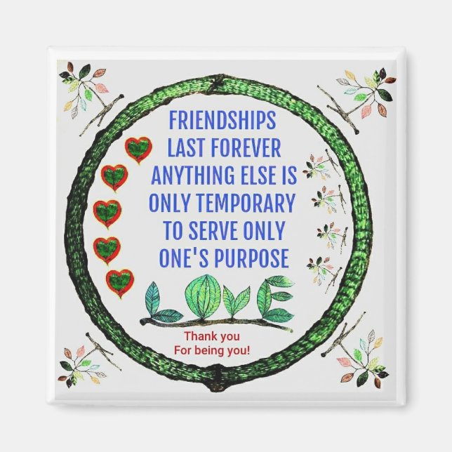 Freundschaft Magnet behalt Freunde zusammen gezoge (Vorne)