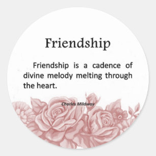 Freundschaft Melodies Runder Aufkleber