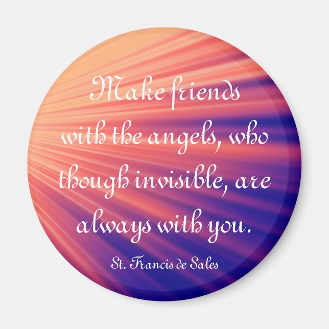 Freundschaft mit dem Angels St Francis Zitat Magnet (Vorne)