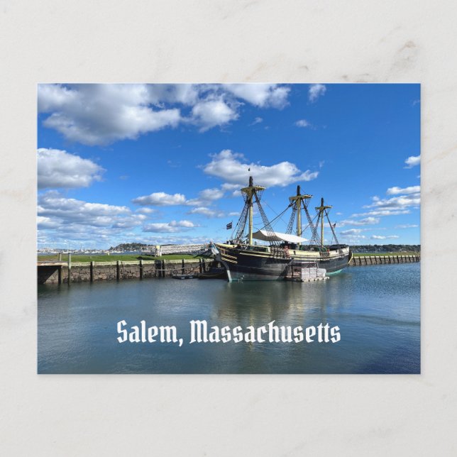 Freundschaft mit Salem Schiff in Salem Massachuset Postkarte (Vorderseite)