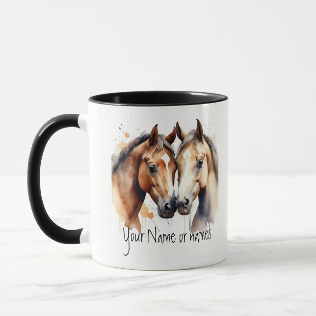 Freundschaft oder Romantischer Name: Pferde Tasse (Links)