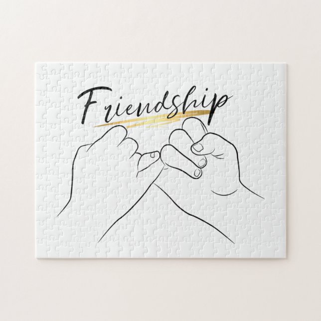 Freundschaft Pinky Promise Niedliche Bauart (Horizontal)
