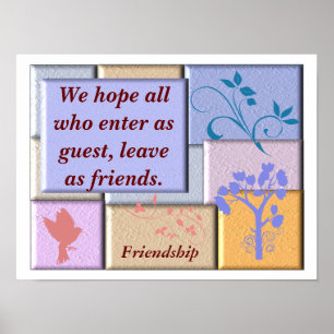 Freundschaft _ Plakatdruck Poster