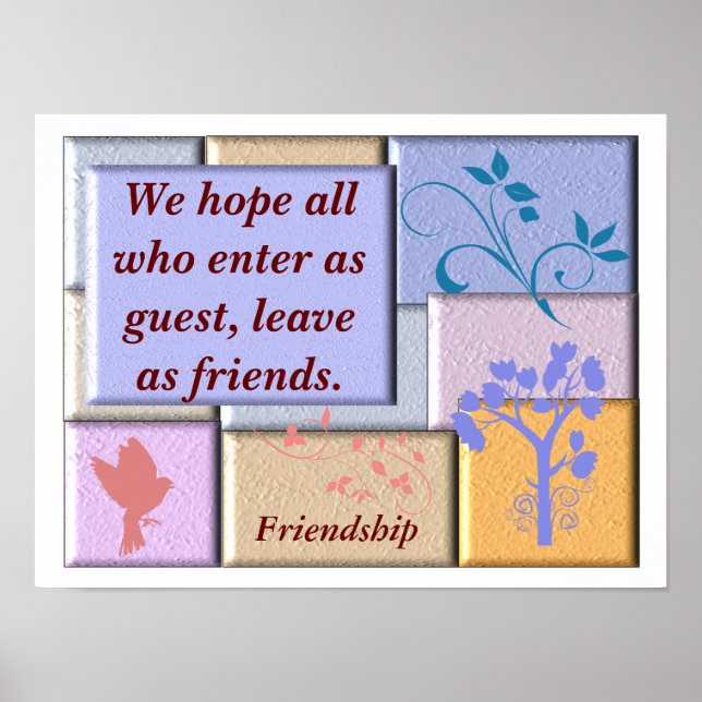 Freundschaft _ Plakatdruck Poster (Vorne)