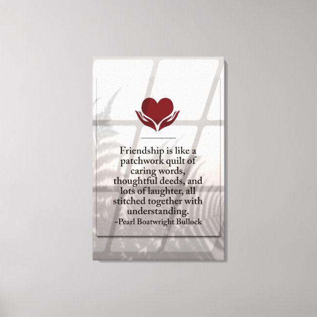 Freundschaft Premium Wrapped Canvas (Glanz) Leinwanddruck (Vorderseite)