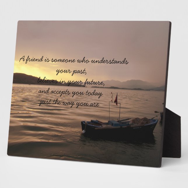 Freundschaft Proverb Plaque Fotoplatte (Seite)