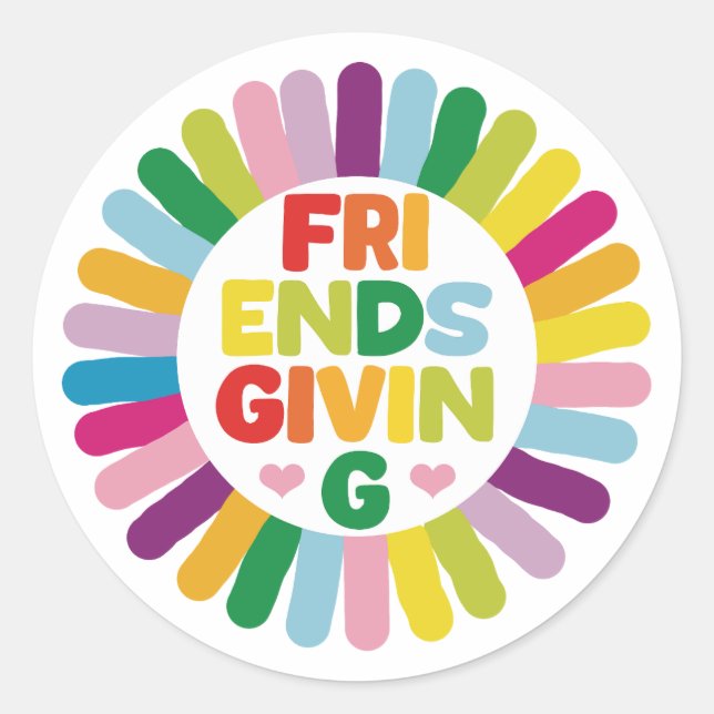 Freundschaft Runder Aufkleber (Vorderseite)