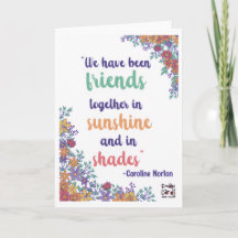 Freundschaft - Schöne Blumenkarte