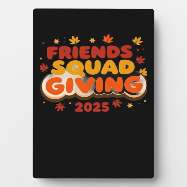 Freundschaft Squad geben Herbst 2025 dankbar Fotoplatte (Vorderseite)