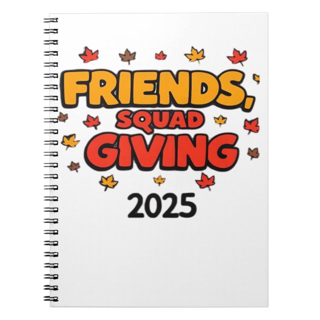 Freundschaft Squad geben Herbst 2025 dankbar Notizblock (Vorderseite)