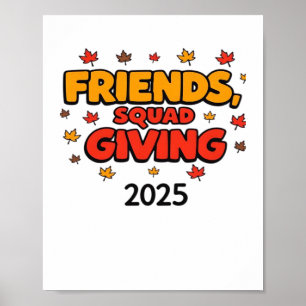 Freundschaft Squad geben Herbst 2025 dankbar Poster