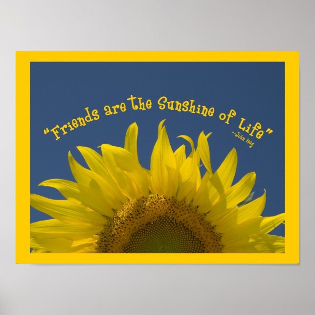 Freundschaft Sunflower Poster (Vorne)