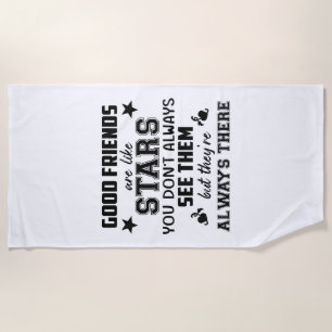 Freundschaft T-Shirt Zitat Guter Freund Wie Stern Strandtuch