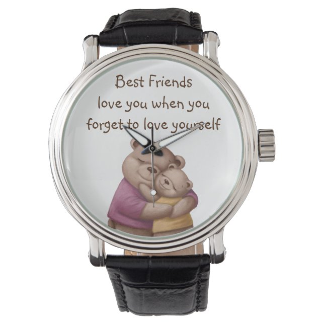 Freundschaft Teddy Bären Liebe Sie Inspiration Armbanduhr (Vorderseite)